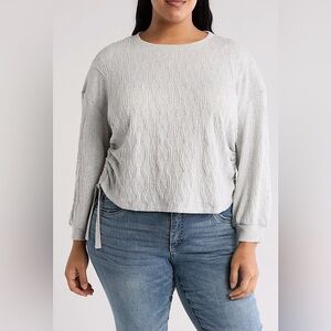 Democracy Ruched Side Tie Sweater - NWT